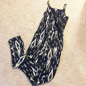 Navy and white Xhiliration Jumpsuit
